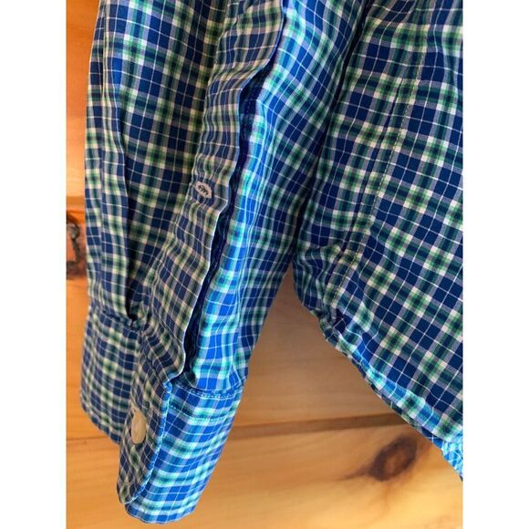 Ralph Lauren Mens Classic Fit Blue & Green Plaid Button-Down Shirt XXL - Picture 10 of 10